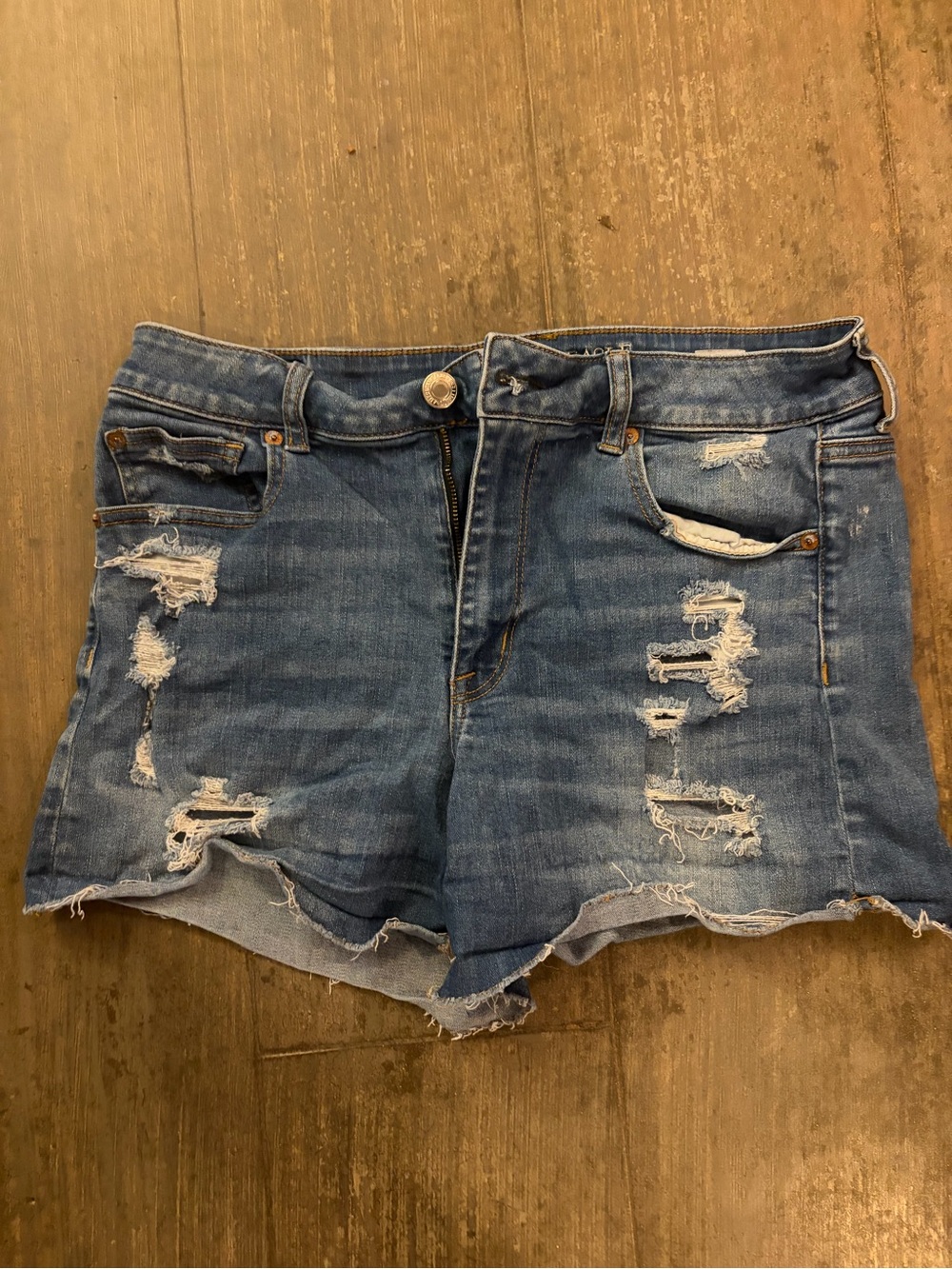 American Eagle Distressed Blue Denim Women's Shorts